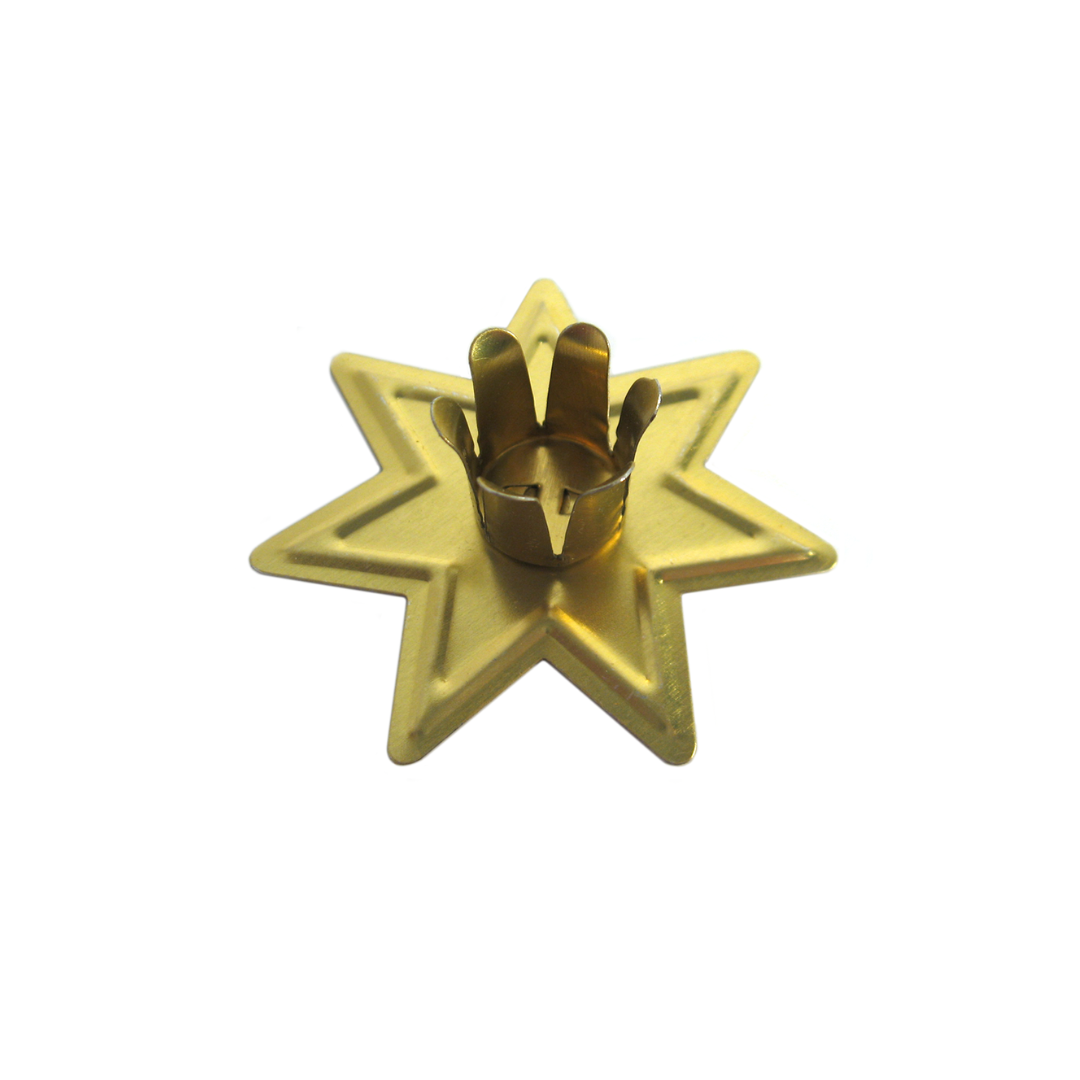 Gold-Toned Fairy Star Chime Candle Holder