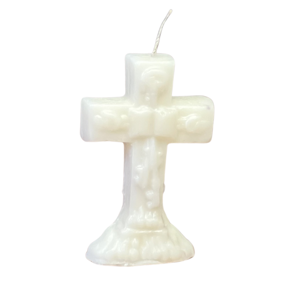 White Cross Ritual Candle