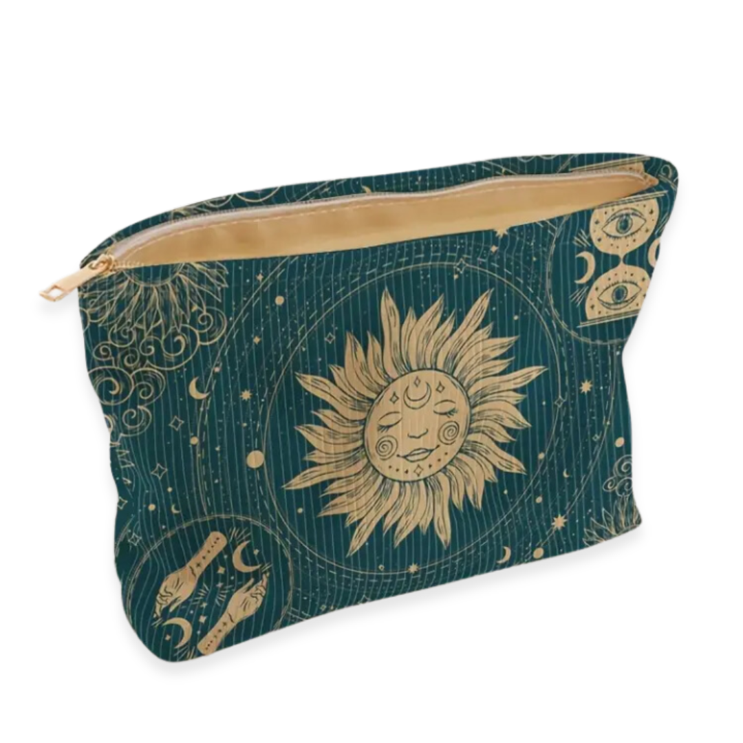 Sun Print Corduroy Makeup Bag