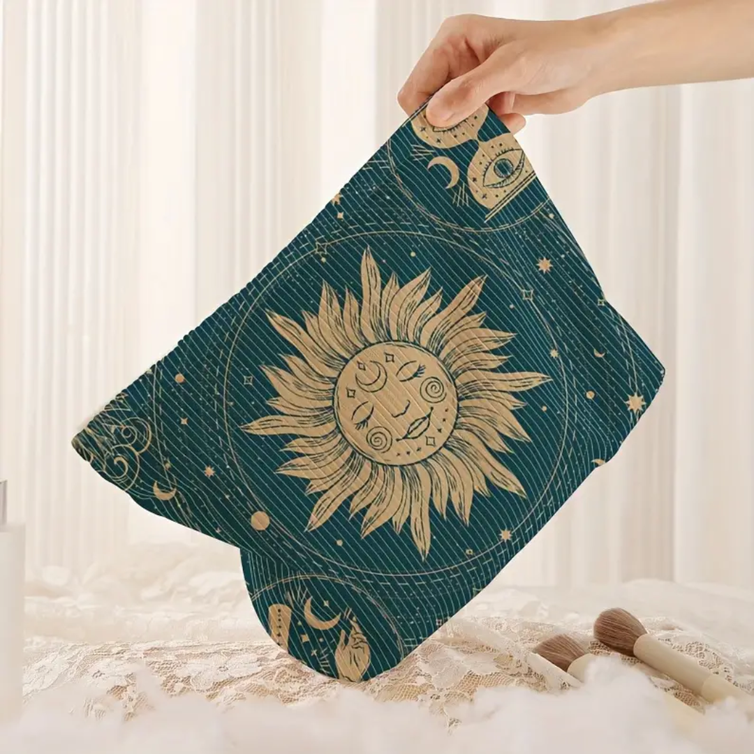 Sun Print Corduroy Makeup Bag