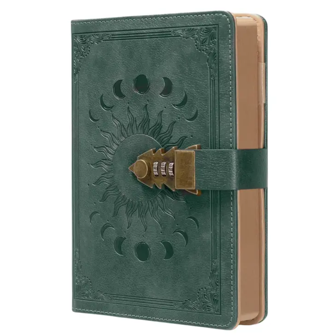 Celestial Secrets Locking Journal - Green