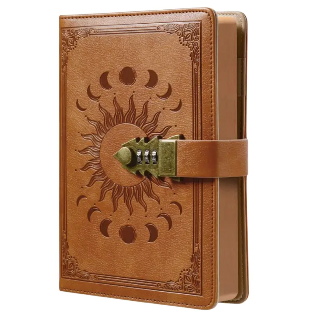 Celestial Secrets Locking Journal - Brown