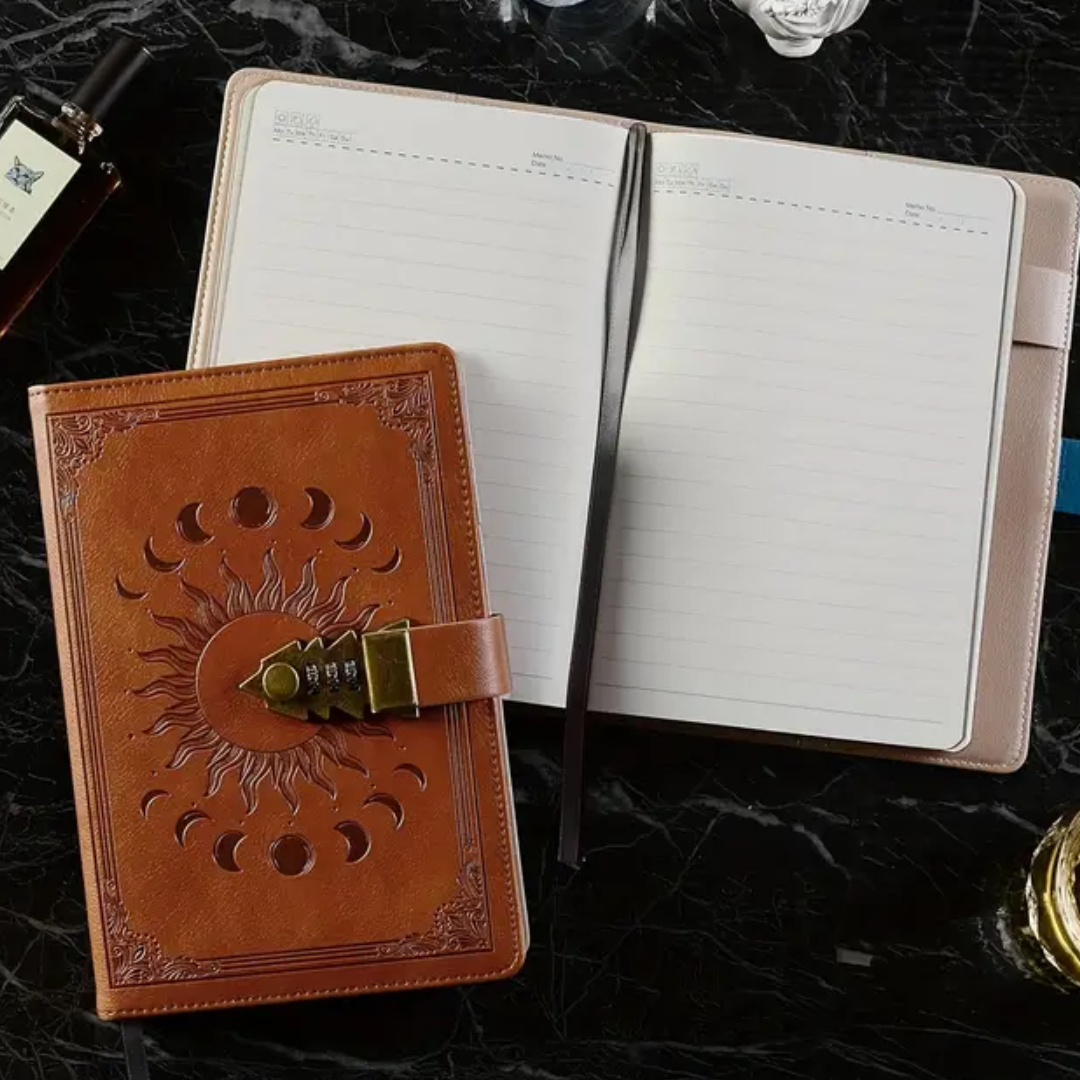 Celestial Secrets Locking Journal - Brown