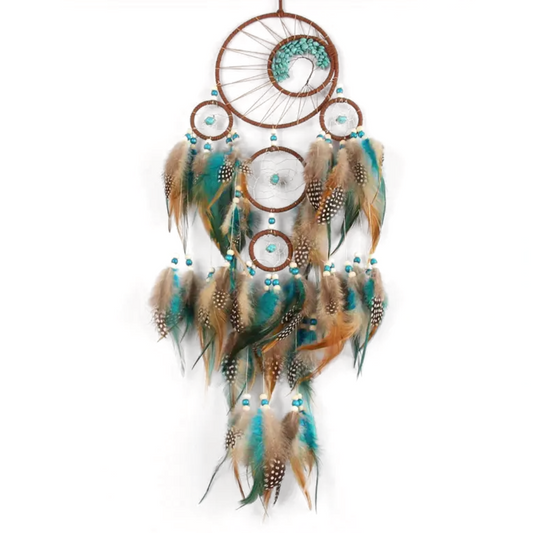 Handcrafted Mystic Turquoise Tree of Life Dreamcatcher