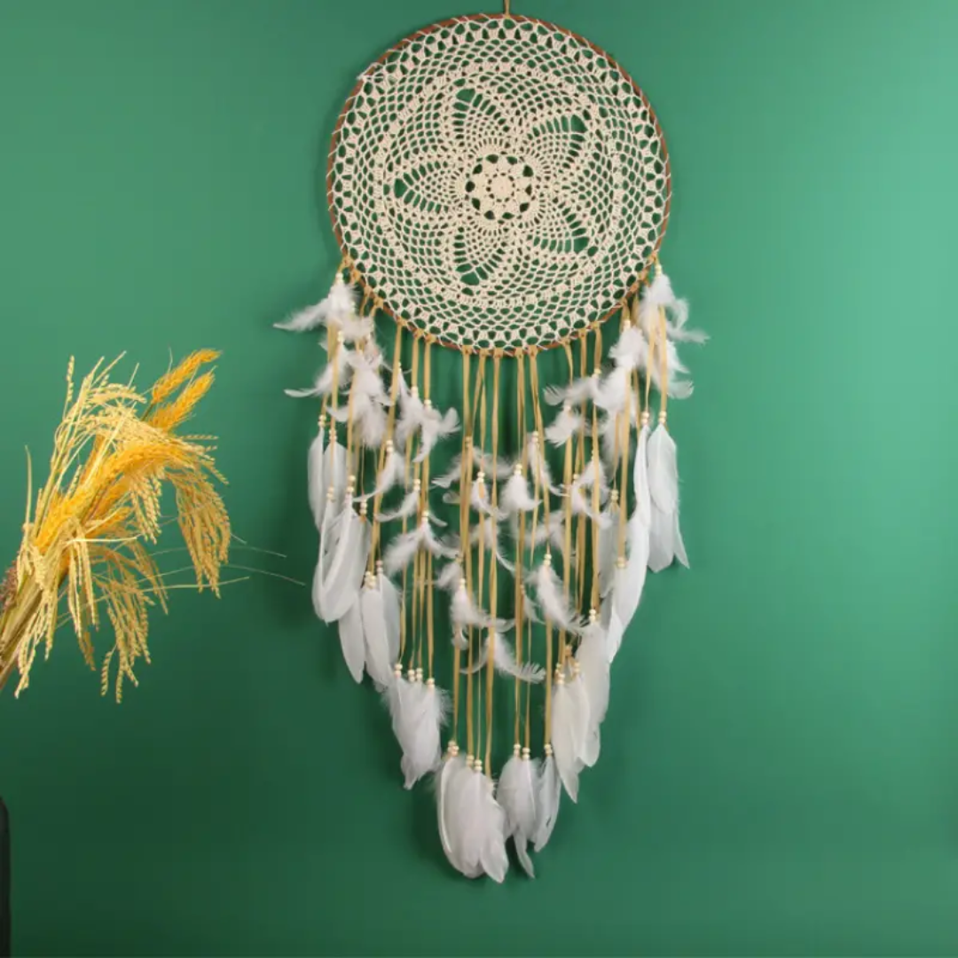 Sacred Ivory Dreamcatcher of Peaceful Dreams