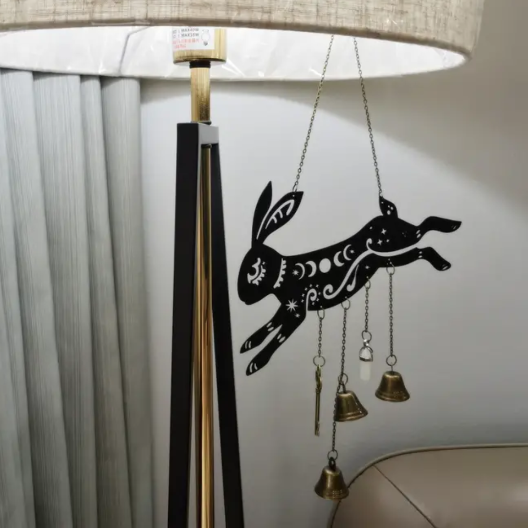 Lunar Leaper: Midnight Rabbit Windchime