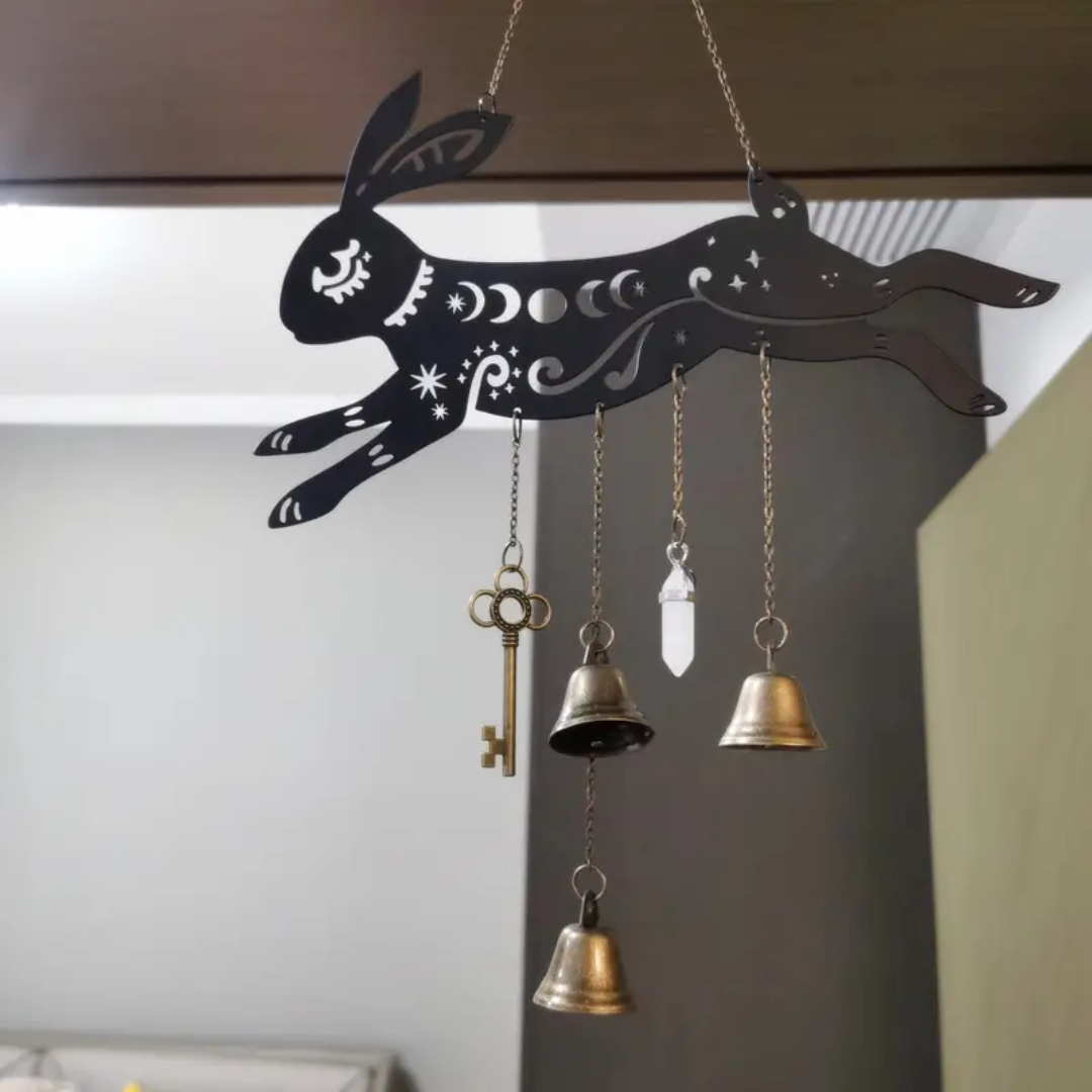 Lunar Leaper: Midnight Rabbit Windchime