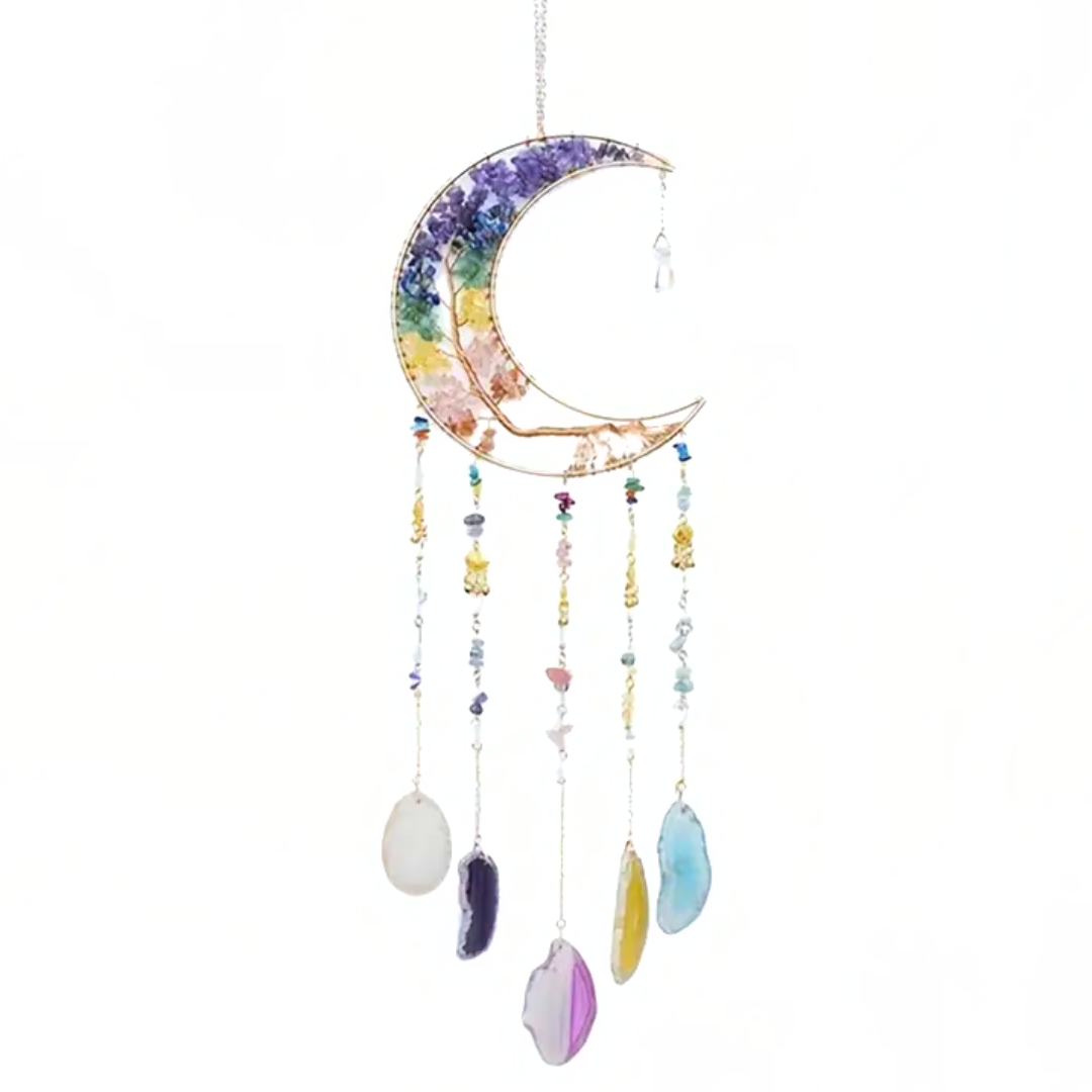 Celestial Tree of Life Moon Suncatcher & Wind Chime