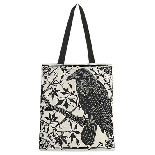 Raven Spirit Tote Bag – Mystical Crow Print