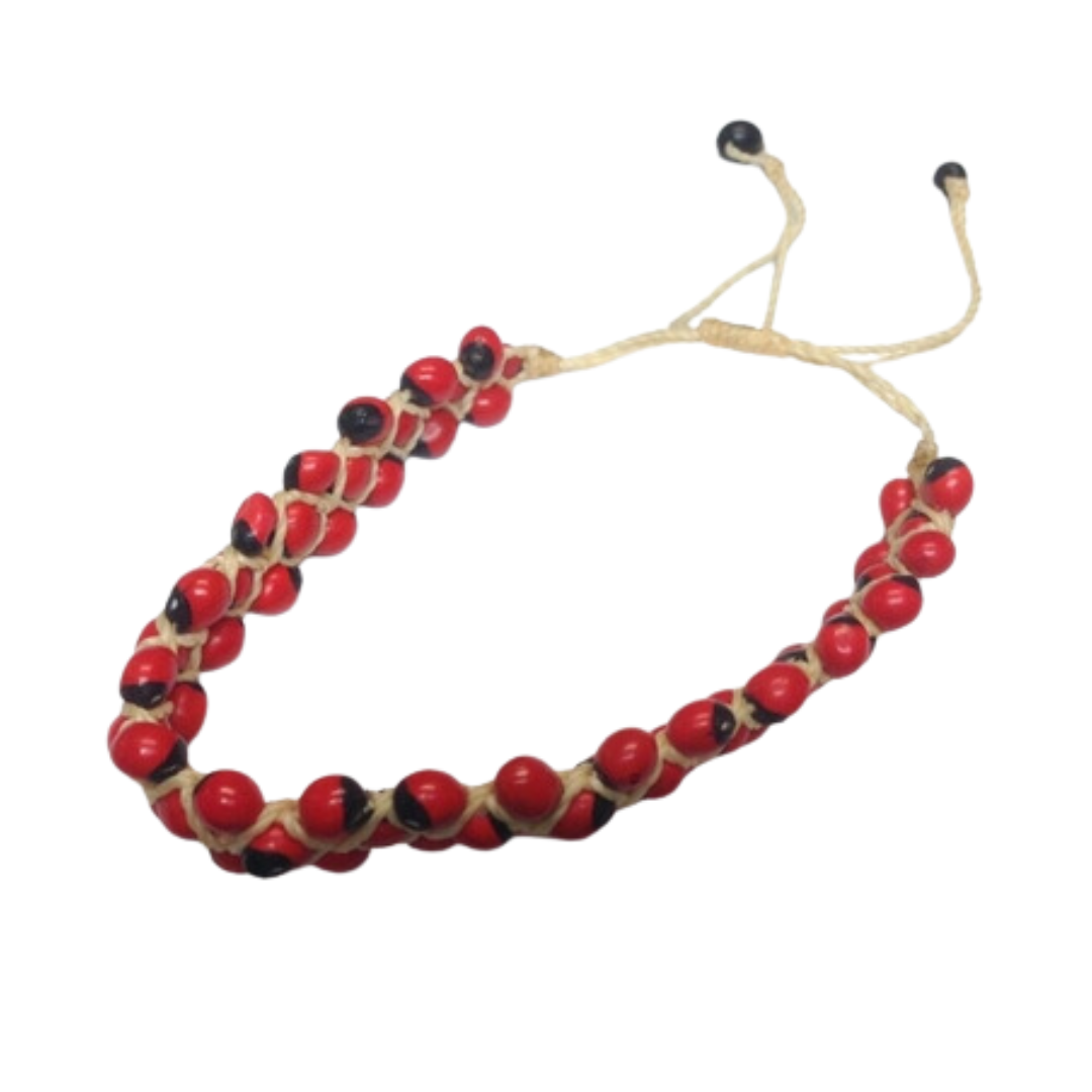 Evil Eye Peony Seed Bracelet - 3 Rows