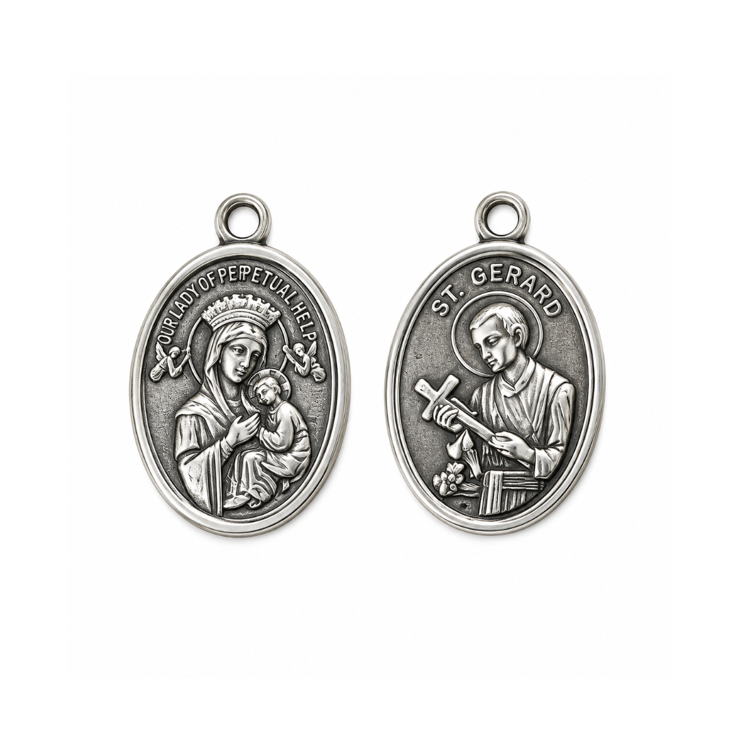 Our Lady of Perpetual Help & Saint Gerard Double-Sided Medal