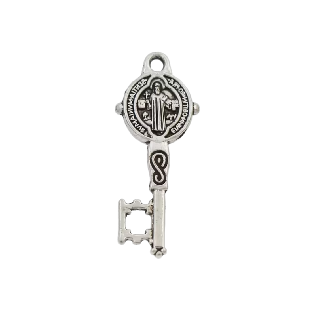 Saint Benedict (San Benito) Key Medal Charm