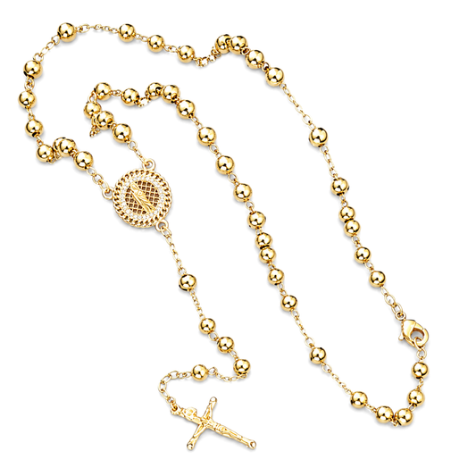 Our Lady of Guadalupe Gold-Tone Rosary Necklace