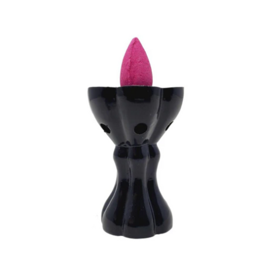 Lotus Metal Backflow Cone Incense Burner (3")