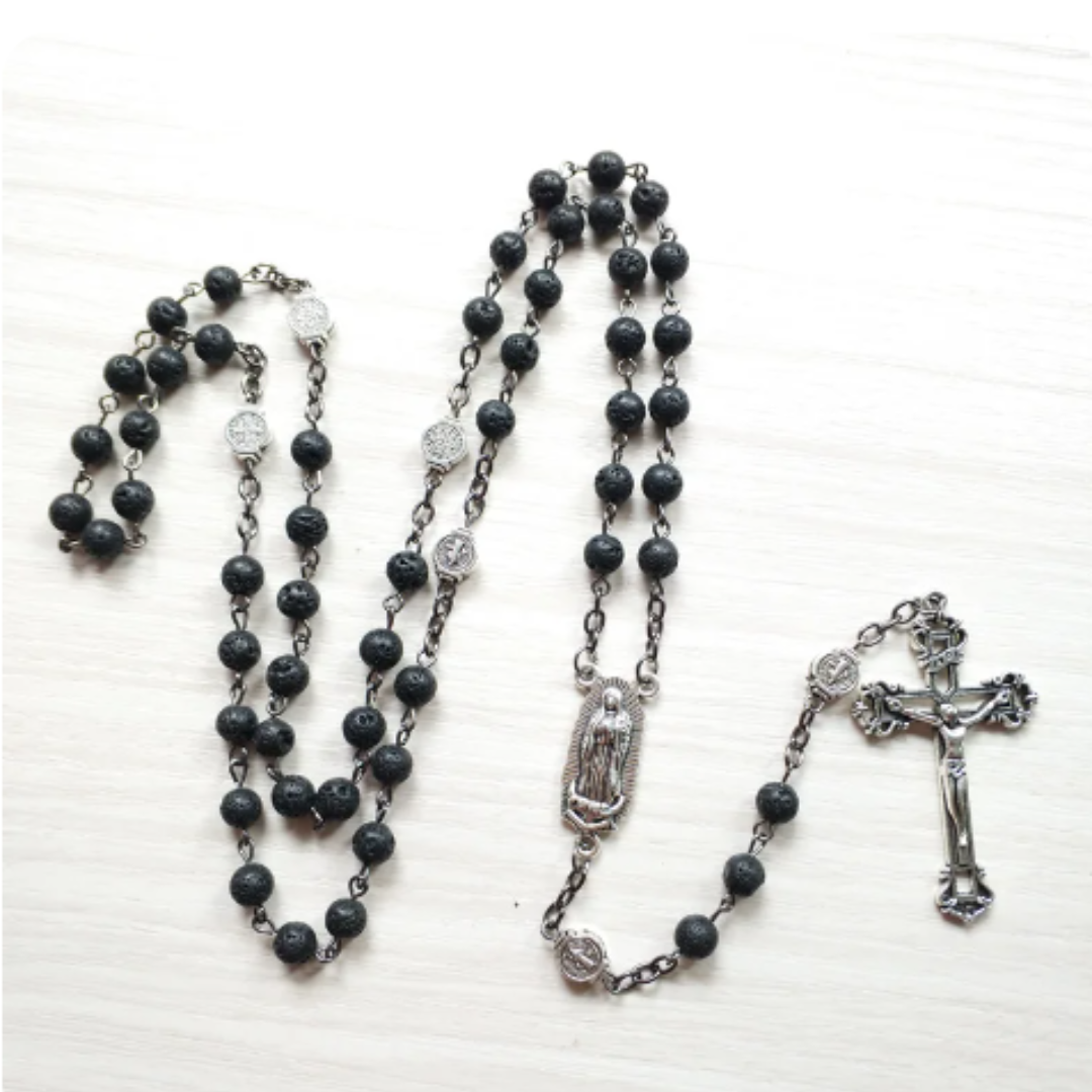 Our Lady of Guadalupe Lava Stone Rosary