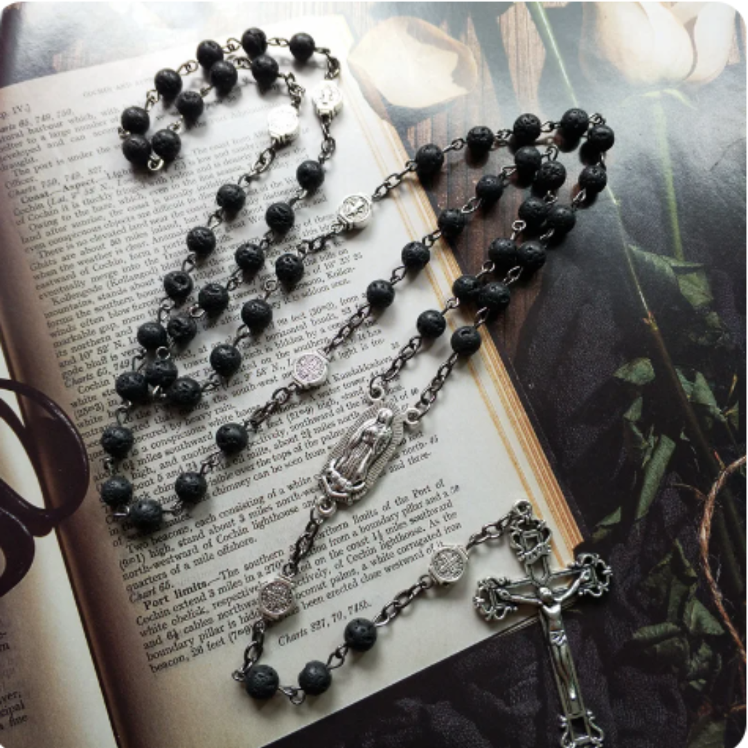 Our Lady of Guadalupe Lava Stone Rosary