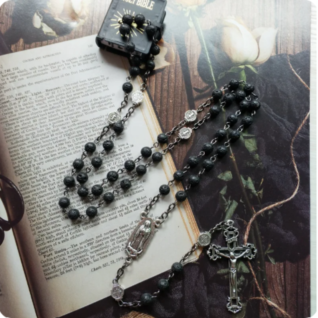 Our Lady of Guadalupe Lava Stone Rosary