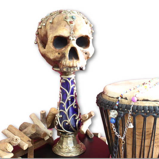 Gitana Paper Mache Skull by Ricardo Pustanio
