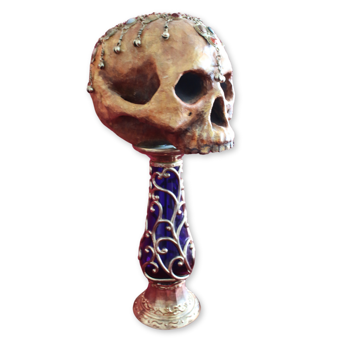 Gitana Paper Mache Skull by Ricardo Pustanio