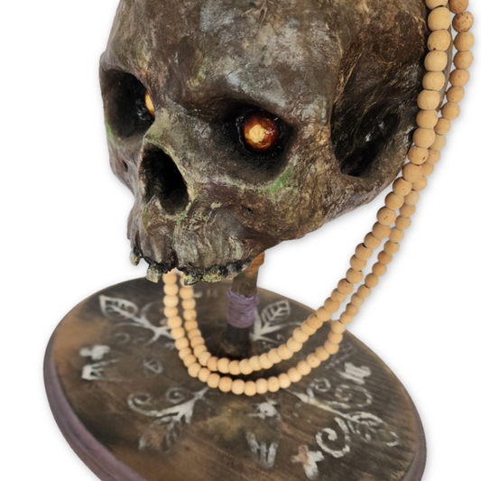 Sentinel of the Veil – Paper Mache Skull by Ricardo Pustanio