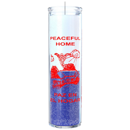 Peaceful Home 7 Day Ritual Candle - White/Blue