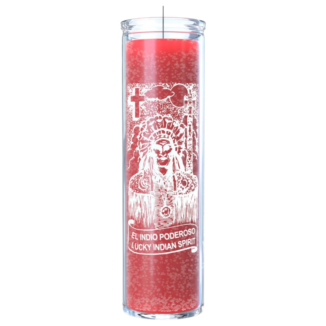 Indian Spirit 7 Day Ritual Prayer Candle - Red