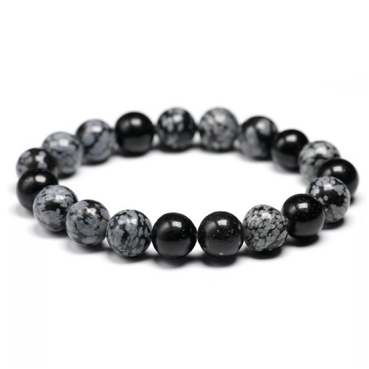 Snowflake Obsidian Bracelet