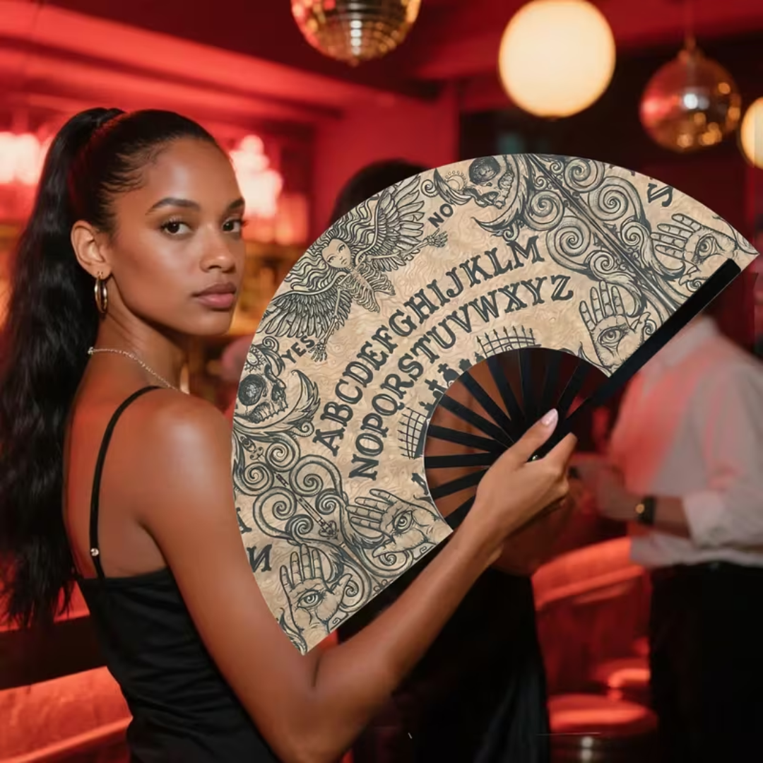 Ouija Board Folding Hand Fan XL