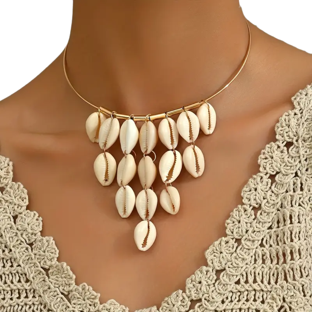 Cowrie Shell Collar Necklace