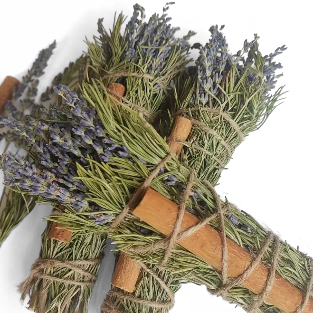 Rosemary, Lavender & Cinnamon Smudge Stick 7"