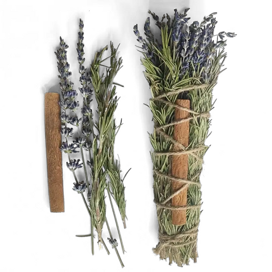 Rosemary, Lavender & Cinnamon Smudge Stick 7"