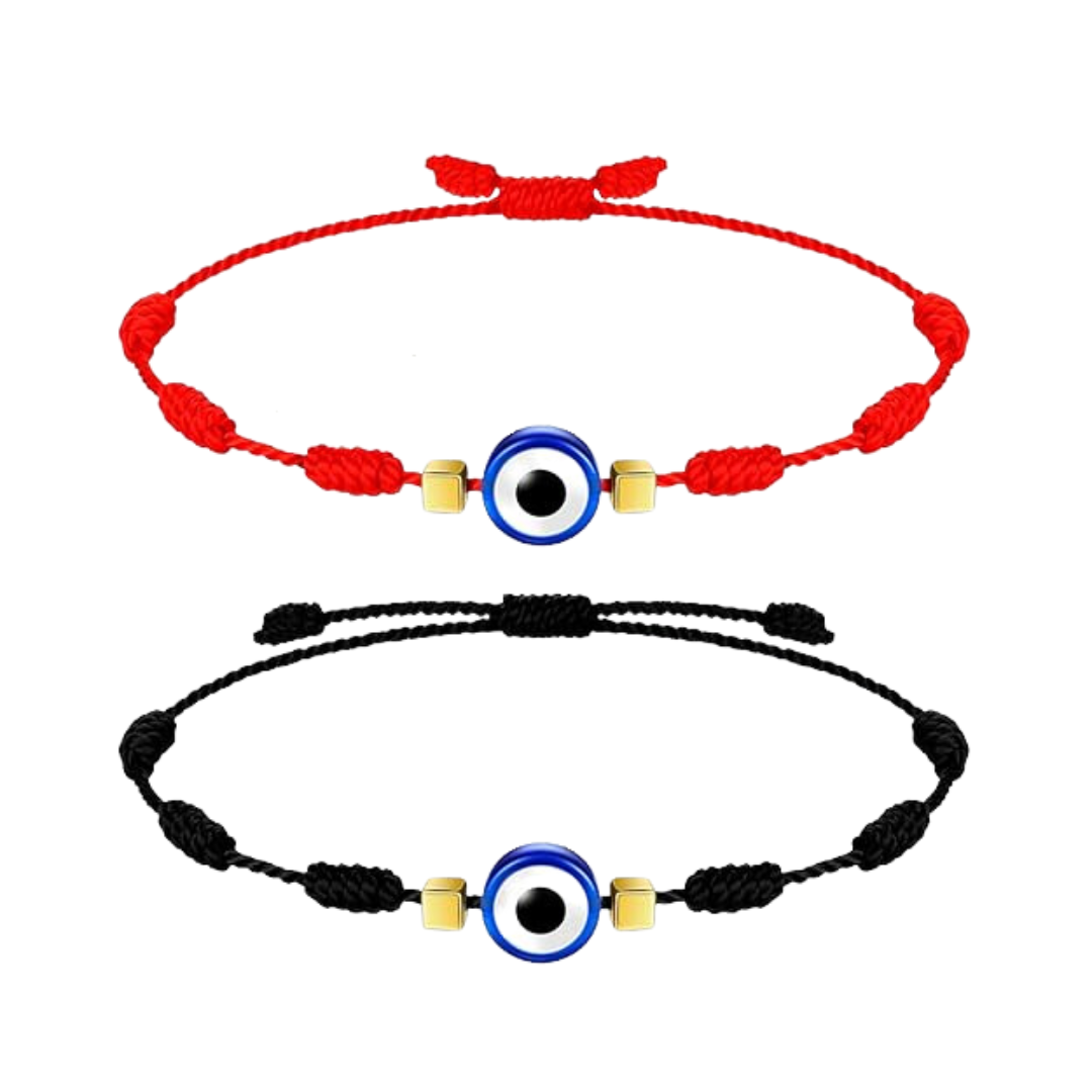 Adjustable 7 Knot Adjustable Evil Eye Bracelet | Mal de Ojo Pulseras