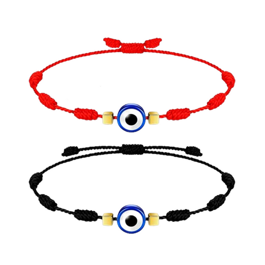 Adjustable 7 Knot Adjustable Evil Eye Bracelet | Mal de Ojo Pulseras