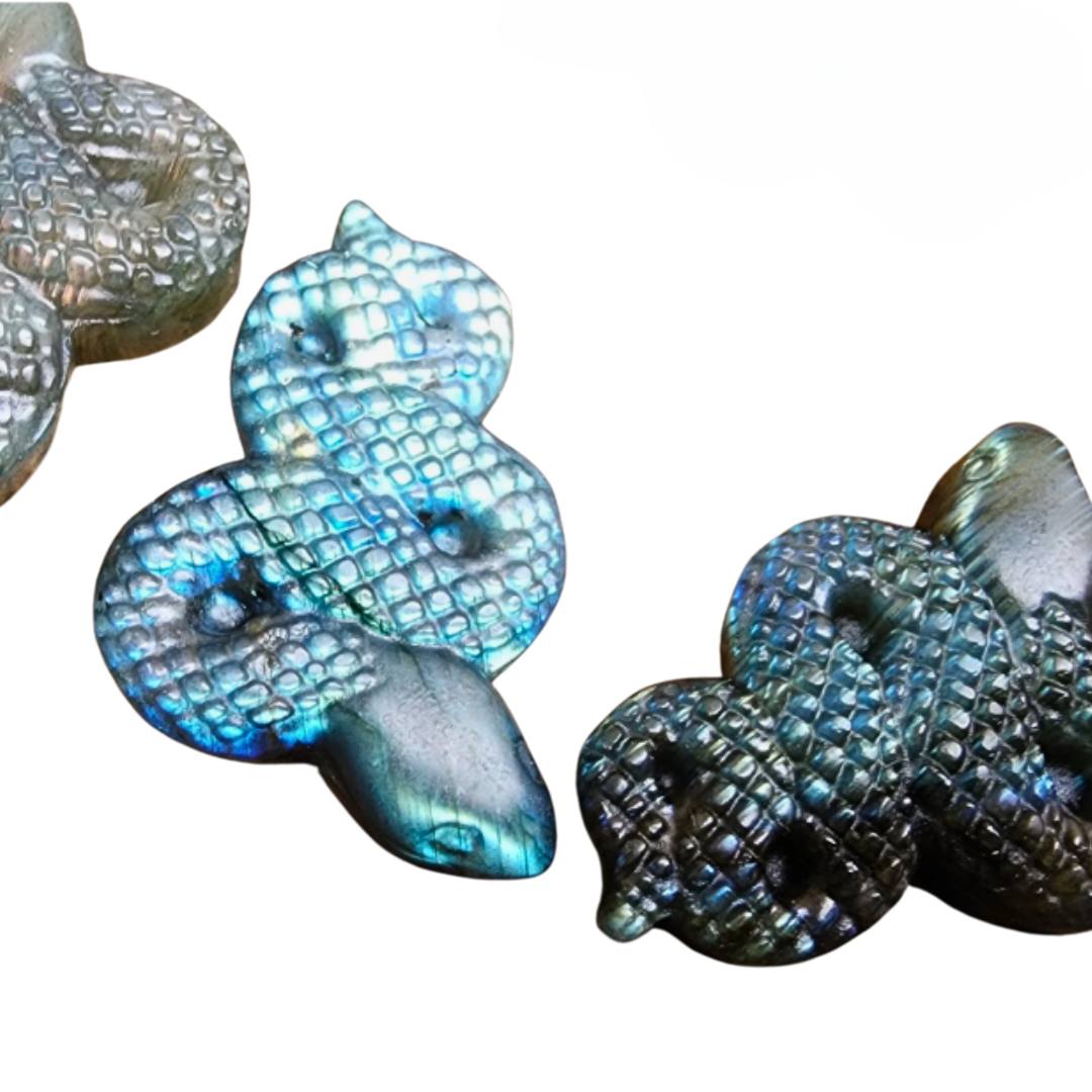 Labradorite Snake (hand-carved)