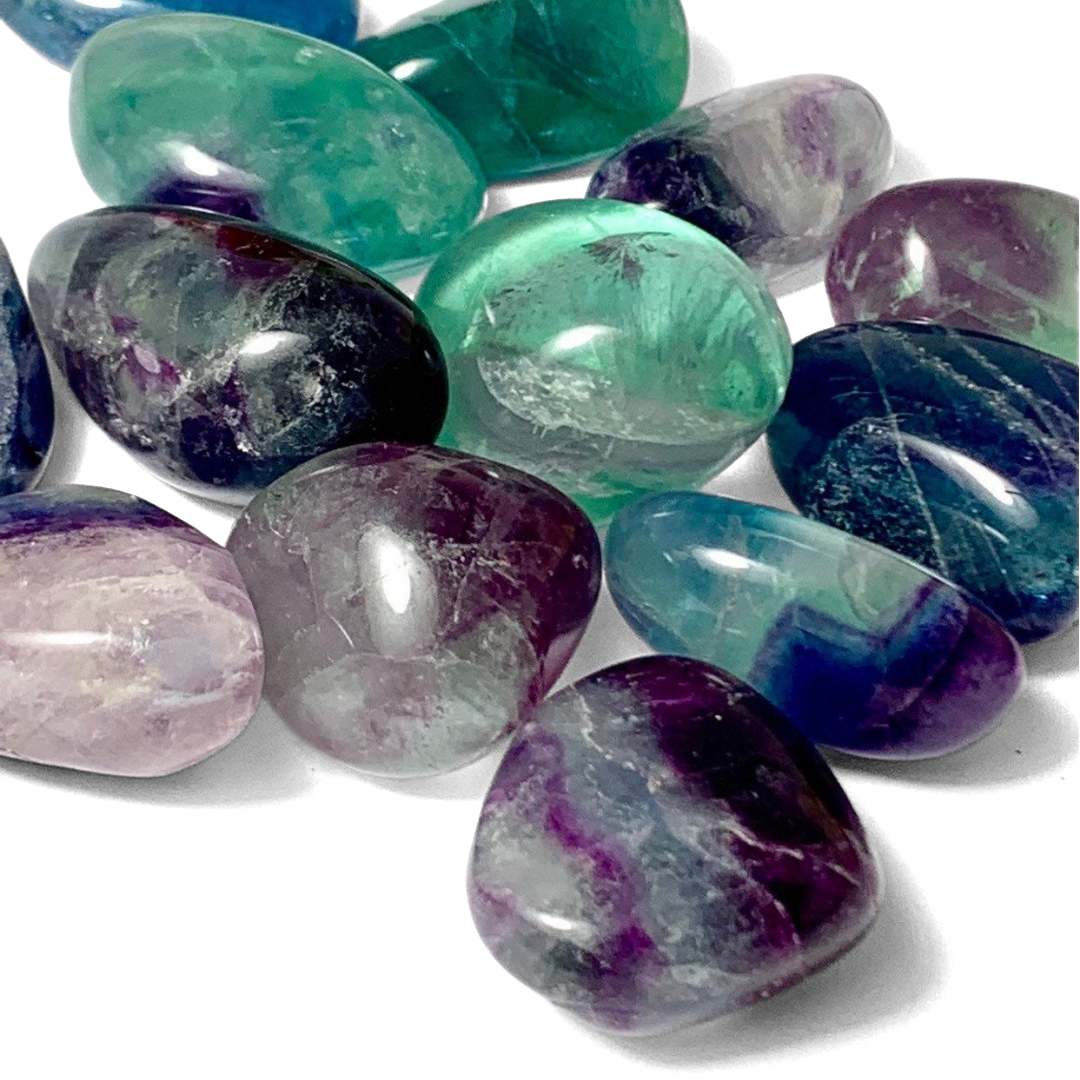 Rainbow Fluorite, Tumbled