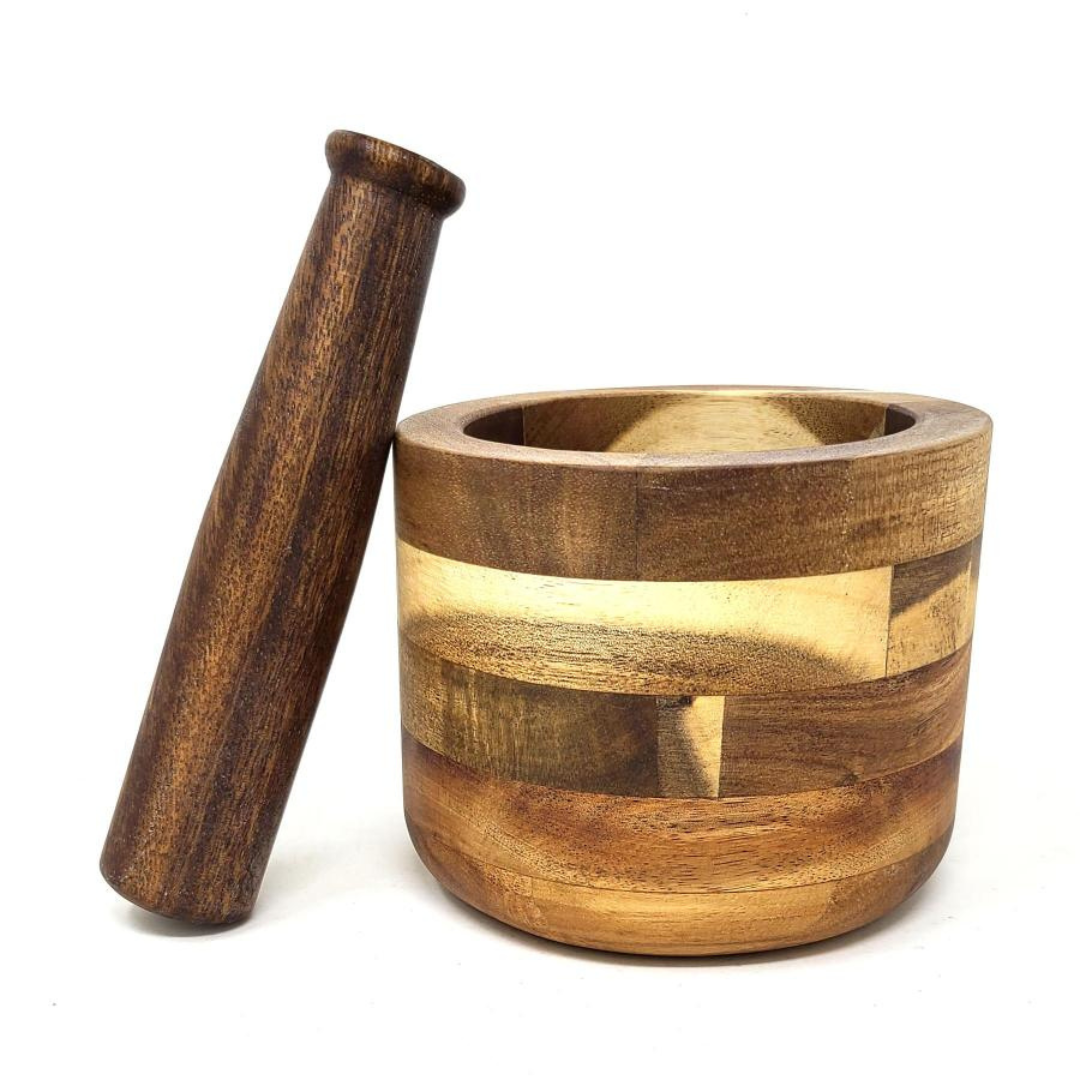 Acacia Wooden Mortar and Pestle