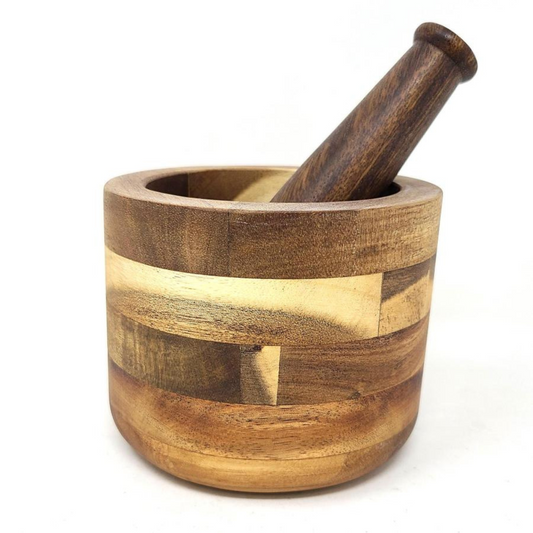 Acacia Wooden Mortar and Pestle