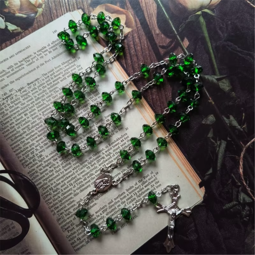 Green Crystal Rosary