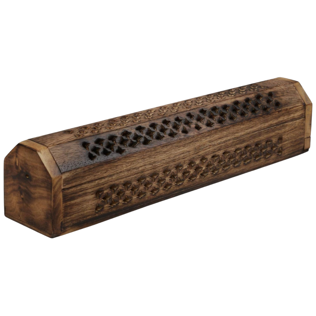 Wood Incense Burner Holder | Coffin Incense Burner