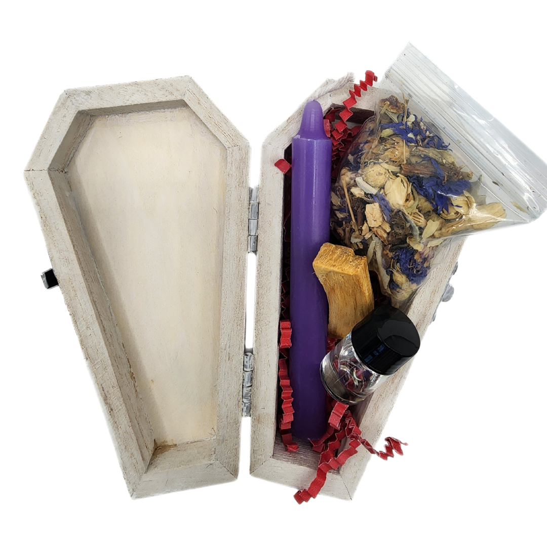 Ancestor Communication Kit – Coffin Box Set - White Cross