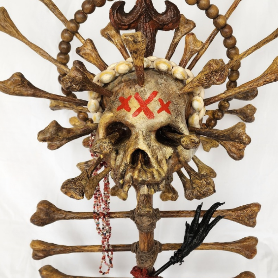 Marassas’ Third, Paper Mache Skull by Ricardo Pustanio