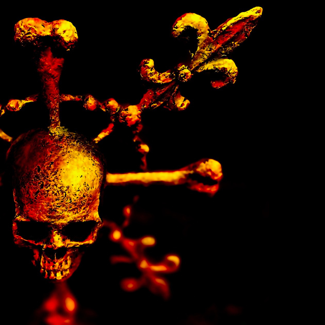 La Croix des Oubliés (The Cross of the Forgotten) – Ricardo Pustanio Papier-Mâché Skull