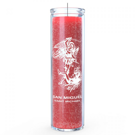 St. Michael (San Miguel) 7 Day Candle, Red