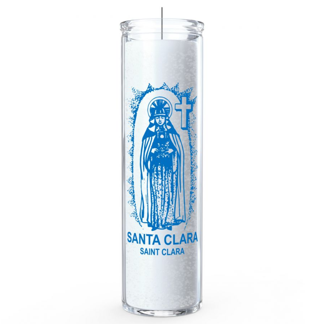 St. Clair (Santa Clara) 7 Day Candle, White