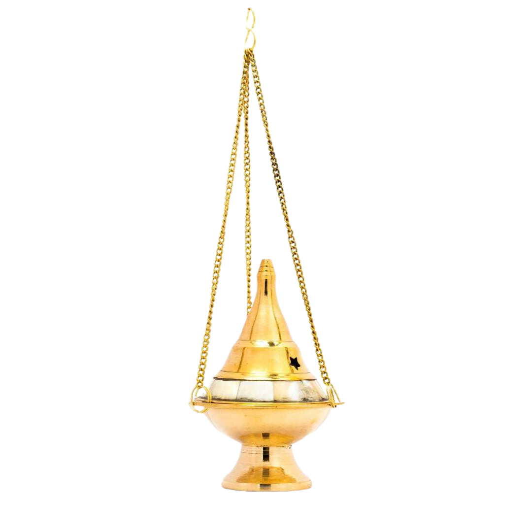 Mother of Pearl Brass Hanging Burner