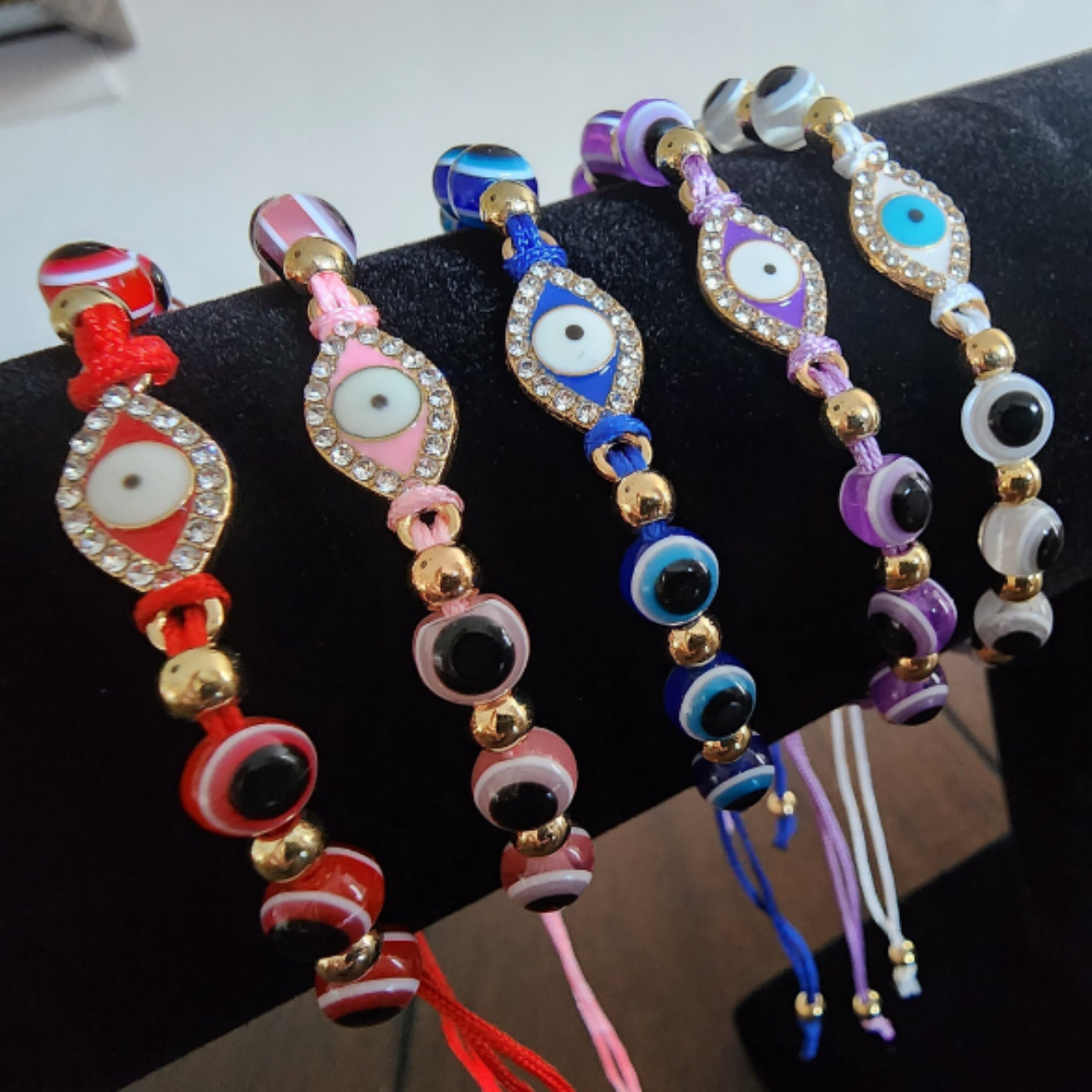 Adjustable Evil Eye Bracelet | Mal de Ojo Pulseras