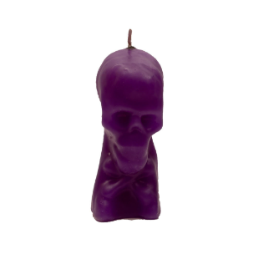 Skull/Skeleton Shape Candle (purple)