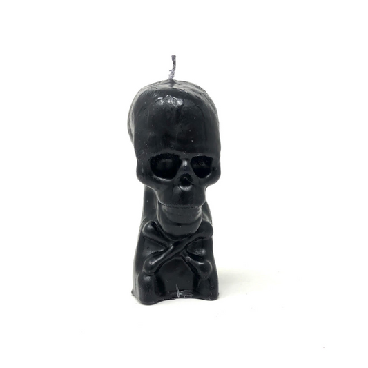 Skull & Crossbones Candle - Black