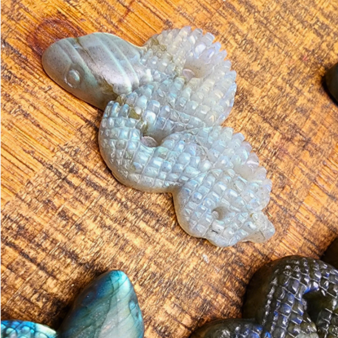 Labradorite Snake (hand-carved)