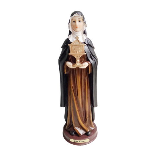 Santa Clara Statue (8-12") Saint Clare Statue